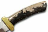 Knife with Petrified Wood Inlays - Handcrafted In Utah #370835-2